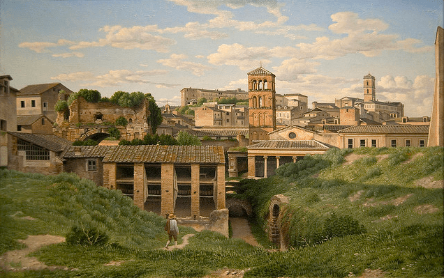 View of the Cloaca Maxima, Rome, 1814 by Christoffer Wilhelm Eckersberg,