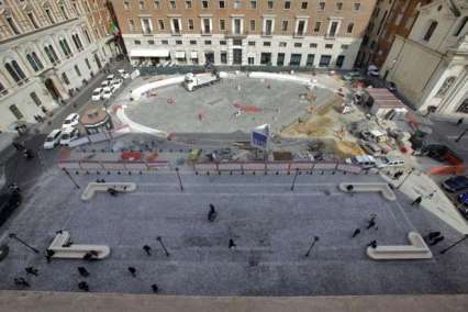 CECILIA FABIANO AG TOIATI RISTRUTTURAZIONE DI PIAZZA SAN SILVESTRO L'ASSESSORE GASPERINI INAUGURA UNA PARTE