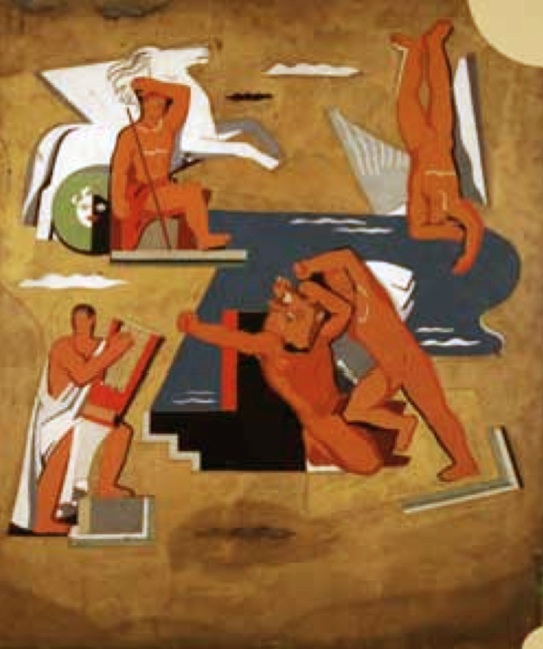 canevari bozzetto masaico casa scherma