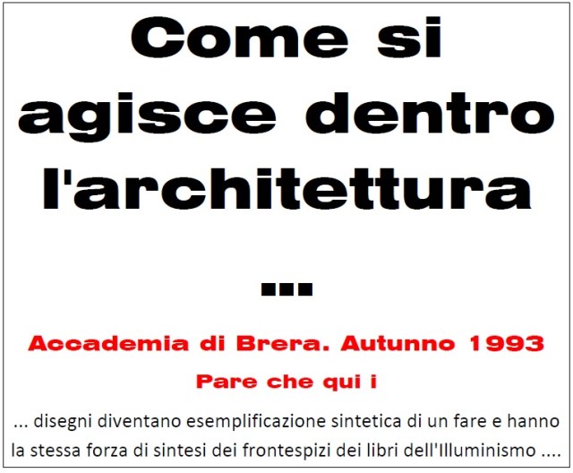 AGIRE DENTRO L'ARCHITETTURA