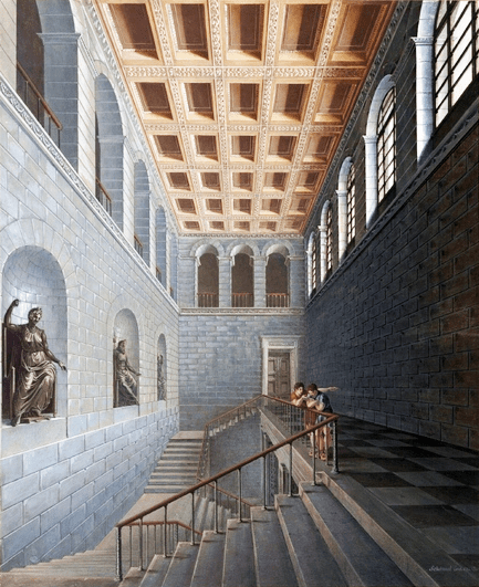 Köstritz. Schloss. Ansicht des Treppenhauses